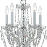 Crystorama - 1129-CH-CL-S - Five Light Mini Chandelier - Traditional Crystal - Polished Chrome