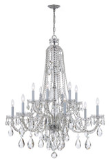 Crystorama - 1112-CH-CL-SAQ - 12 Light Chandelier - Traditional Crystal - Polished Chrome
