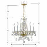 Crystorama - 1061-PB-CL-S - Five Light Mini Chandelier - Traditional Crystal - Polished Brass