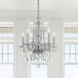 Crystorama - 1061-CH-CL-S - Five Light Mini Chandelier - Traditional Crystal - Polished Chrome