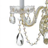Crystorama - 1033-PB-CL-SAQ - Three Light Wall Sconce - Traditional Crystal - Polished Brass