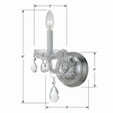 Crystorama - 1031-CH-CL-SAQ - One Light Wall Sconce - Traditional Crystal - Polished Chrome