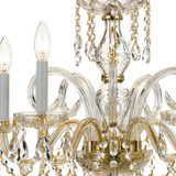 Crystorama - 1005-PB-CL-MWP - Five Light Chandelier - Traditional Crystal - Polished Brass