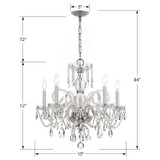 Crystorama - 1005-CH-CL-MWP - Five Light Chandelier - Traditional Crystal - Polished Chrome