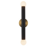 Kuzco Lighting - WS26624-BG/BVL - LED Vanity Light - Calla - Brushed Gold/Black Vegan Leather