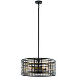 Kichler - 44076BK - Four Light Chandelier - Aldergate - Black