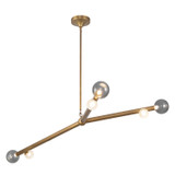 Kuzco Lighting - CH32853-VB/SM - LED Chandelier - Reese - Vintage Brass/Smoked Glass