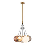 Kuzco Lighting - CH3117-BG/MGL - LED Chandelier - Bolla - Brushed Gold/Mixed Glass