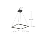 Kuzco Lighting - PD88124-BK-UNV-010 - LED Pendant - Piazza - Black