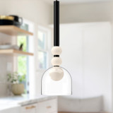 Kuzco Lighting - PD30505-BK/CL-UNV - LED Pendant - Rise - Black/Clear