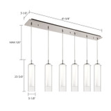 Kuzco Lighting - MP41305BN-06 - LED Pendant - Verona - Brushed Nickel