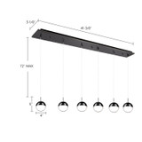 Kuzco Lighting - MP402801BC-06 - LED Pendant - Pluto - Black Chrome