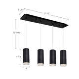 Kuzco Lighting - MP401432BK-04 - LED Pendant - Cameo - Black