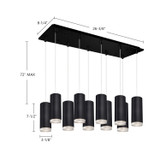 Kuzco Lighting - MP401431BK-10 - LED Pendant - Cameo - Black
