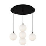 Kuzco Lighting - MP3106BKOP-05 - LED Pendant - Bolla - Black/Opal Glass