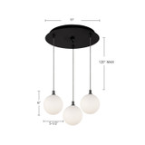 Kuzco Lighting - MP3106BK-03 - LED Pendant - Bolla - Black