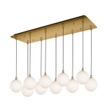 Kuzco Lighting - MP3106BGOP-10 - LED Pendant - Bolla - Brushed Gold/Opal Glass