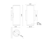 Kuzco Lighting - LD3-UD09W20-3036-BK-UNV-010 - LED Wall Sconce - Lorna - Black