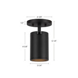 Kuzco Lighting - LD3-SA04W10-3036-BK-UNV-010 - LED Ceiling Mount - Lorna - Black
