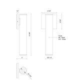 Kuzco Lighting - LD2-WS12W12-3036-WH-UNV-010 - LED Outdoor Wall Sconce - Lorna - White