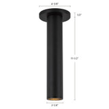 Kuzco Lighting - LD2-SM12W12-3036-BK-UNV-010 - LED Ceiling Mount - Lorna - Black