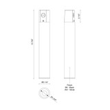 Kuzco Lighting - LD2-CC12W12-3036-BK-UNV-010 - LED Ceiling Mount - Lorna - Black