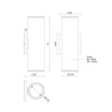 Kuzco Lighting - EW264212-WH - LED Outdoor Wall Sconce - Nordic - White