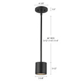 Kuzco Lighting - EP264104-BK - LED Outdoor Pendant - Nordic - Black