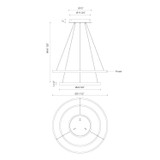 Kuzco Lighting - CH87832-WH-UNV-010 - LED Chandelier - Cerchio - White