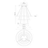 Kuzco Lighting - CH87332-BK-UNV-010 - LED Chandelier - Cerchio - Black