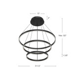 Kuzco Lighting - CH87332-BK-UNV-010 - LED Chandelier - Cerchio - Black