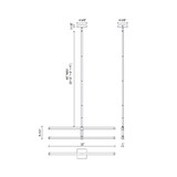 Kuzco Lighting - CH23532-BG-UNV - LED Chandelier - Blade - Brushed Gold