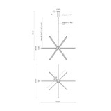 Kuzco Lighting - CH14356-BK-UNV - LED Chandelier - Sirius - Black