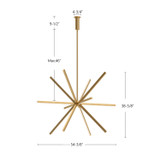 Kuzco Lighting - CH14356-BG-UNV - LED Chandelier - Sirius - Brushed Gold