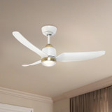 Kuzco Lighting - CF72942-BG/WH-5CCT - 42" Ceiling Fan - Hugo - Brushed Gold/Matte White