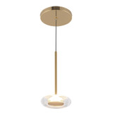 Kuzco Lighting - PD97204-MRB/CL - LED Pendant - Stephord - Metallic Brass/Clear Glass