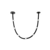Kuzco Lighting - PD39307-BK/OP-UNV - LED Pendant - Corda - Black/Opal Glass
