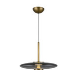 Kuzco Lighting - PD37018-VB/SM-3WCCT-UNV - LED Pendant - Kyoto - Vintage Brass/Smoked Glass