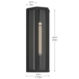 Kichler - 59215BKT - One Light Outdoor Wall Mount - Berens - Textured Black