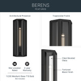 Kichler - 59215BKT - One Light Outdoor Wall Mount - Berens - Textured Black