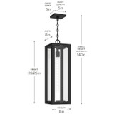 Kichler - 59212BKT - One Light Outdoor Pendant - Calen - Textured Black