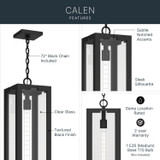 Kichler - 59212BKT - One Light Outdoor Pendant - Calen - Textured Black