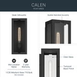 Kichler - 59208BKT - One Light Outdoor Wall Mount - Calen - Textured Black