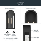 Kichler - 59203BKT - Two Light Outdoor Wall Mount - Marea - Textured Black