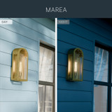 Kichler - 59202NBR - One Light Outdoor Wall Mount - Marea - Natural Brass