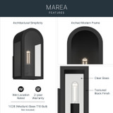 Kichler - 59200BKT - One Light Outdoor Wall Mount - Marea - Textured Black