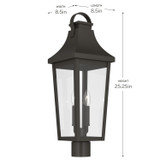 Kichler - 59197OZ - Two Light Outdoor Post Lantern - Cleary - Olde Bronze