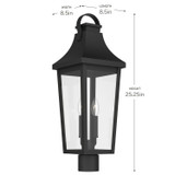 Kichler - 59197BKT - Two Light Outdoor Post Lantern - Cleary - Textured Black