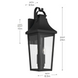 Kichler - 59195BKT - Two Light Outdoor Wall Mount - Cleary - Textured Black