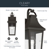 Kichler - 59193OZ - One Light Outdoor Wall Mount - Cleary - Olde Bronze